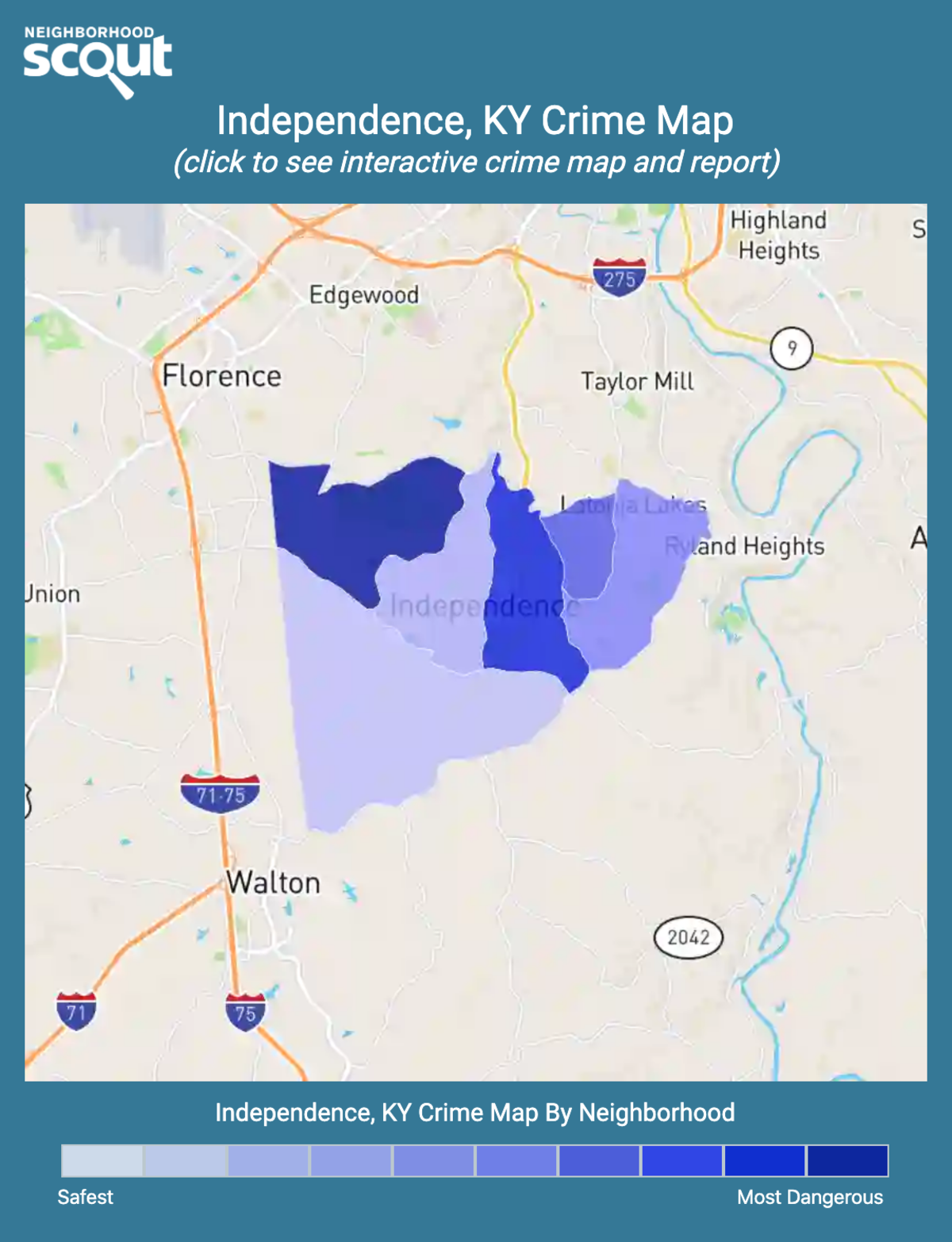 Independence, Kentucky crime map