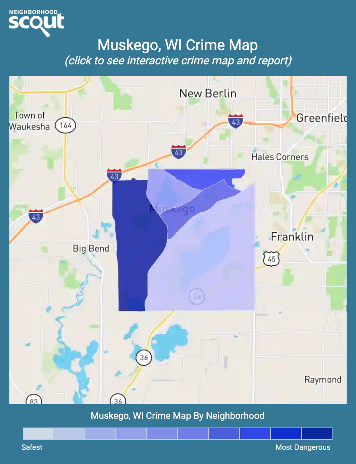 Muskego, Wisconsin crime map