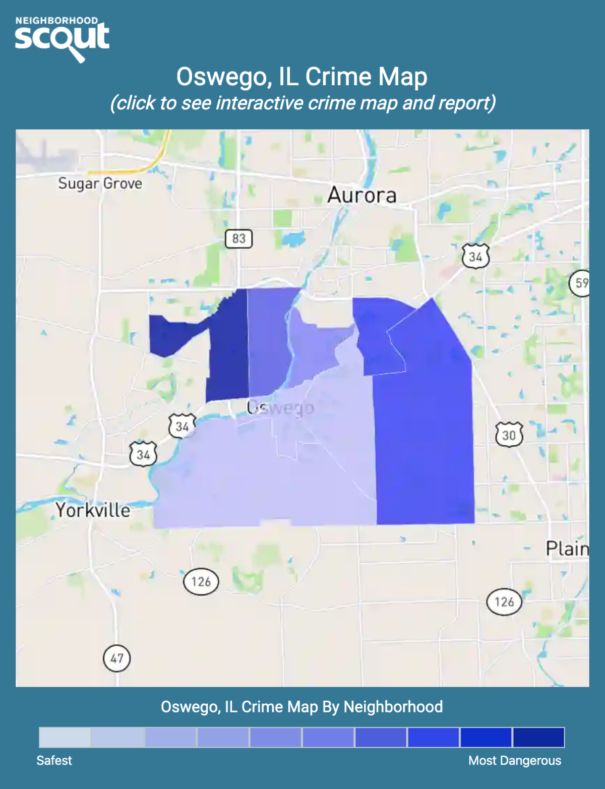 Oswego, Illinois crime map
