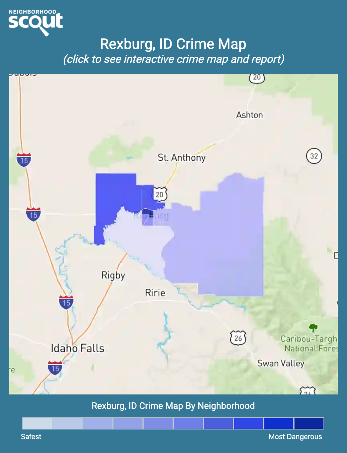 Rexburg, Idaho crime map