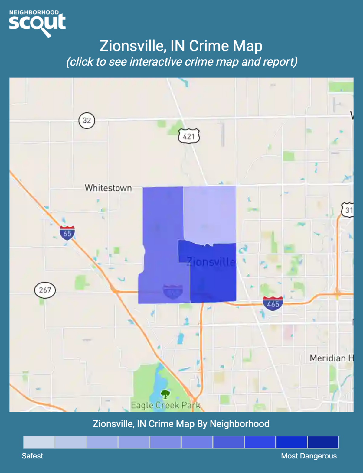 Zionsville, Indiana crime map